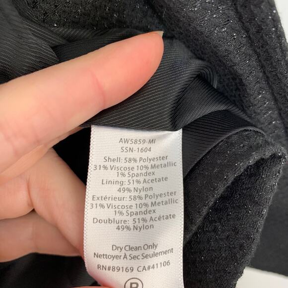 ATM Anthony Thomas Mejillo Black Metallic Sparkle Schoolboy Blazer Jacket Size 6 - Picture 16 of 16